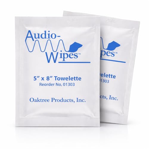 Audio Wipes | 100 Individually Wrapped Cleaning Wipes | Alcohol-Free, Fast-Drying, Safe for Xbox/PlayStation Controllers, Headphones, Earbuds, Monitors & More – Ideal for Gamers!