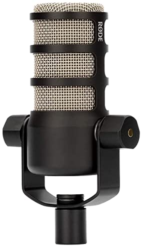 Rode PodMic Dynamic Broadcast Microphone Bundle with DS2 Weighted-Base Desktop Mic Arm and 10-Foot Balanced XLR Cable — Cardioid XLR Studio Mic for Podcasting, Streaming, Voice Over, Broadcasting