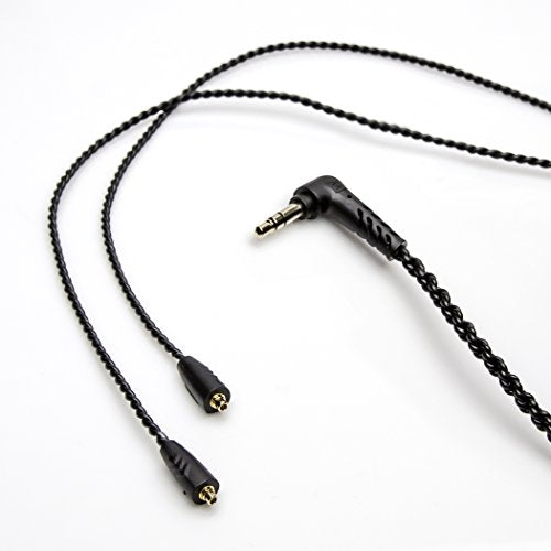 MEE audio MMCX Replacement Stereo Cable for Pinnacle P1 in-ear headphones (Black) (New Version) - style: MMCX Stereo Cable (Black)