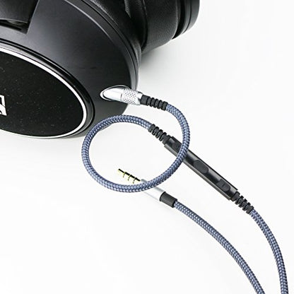 Fantasia Cable Compatible with Sennheiser HD598, HD598 SE, HD518, HD598Cs, HD599, HD569, HD579 Headphones, Remote Volume Mic for iPhone 4.3FT