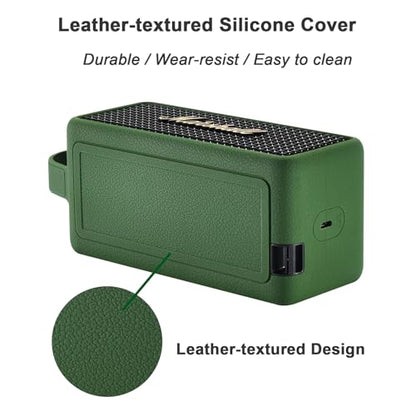 Silicone Protective Case Skin Cover Compatible with Marshall Emberton III Portable Bluetooth Speaker (Green)
