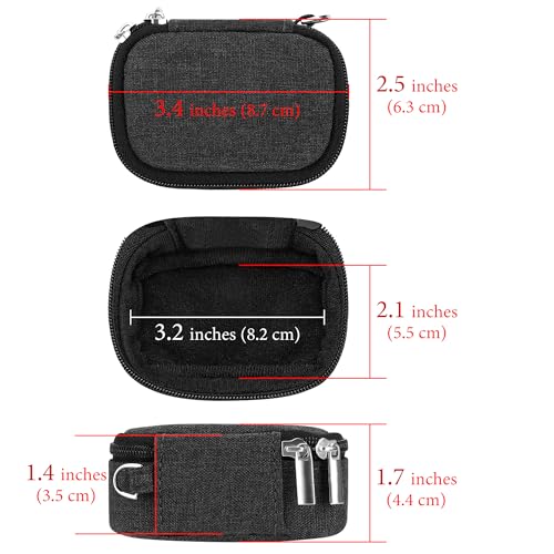 Geekria Earbuds Carrying Pouch Compatible with Audio-Technica ATH-TWX9MK2, Logitech G FITS True Wireless, Replacement Protective Travel Pouch Bag with Cable Storage (Dark Grey)