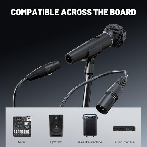 Phenyx Pro Cardioid Dynamic Wired XLR Microphone with On/Off Switch PM-25S