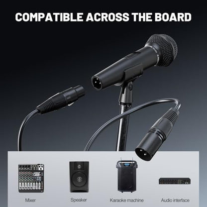 Phenyx Pro Cardioid Dynamic Wired XLR Microphone with On/Off Switch PM-25S