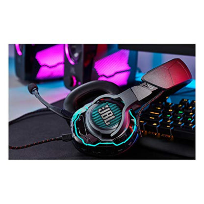JBL Quantum One - USB wired over-ear professional gaming headset with head-tracking enhanced JBL QuantumSPHERE 360, Active noise cancelling and Hi-Res certified sound (Black)
