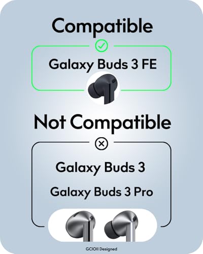 3 Pairs Ear Hooks Covers for Samsung Galaxy Buds 3 FE (2025) [Added Storage Pouch] Anti-Slip Sports Accessories Ear Hooks, Compatible with Galaxy Buds 3 FE Only, Comfortable Fit - size: for Buds 3 FE