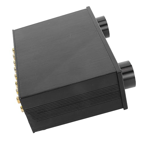 4 Ways RCA Switch Stereo Sound Switcher, 4 in 4 Out Dual Channel HiFi Sound Switcher Lossless Sound Signal Source Switcher (US Plug)