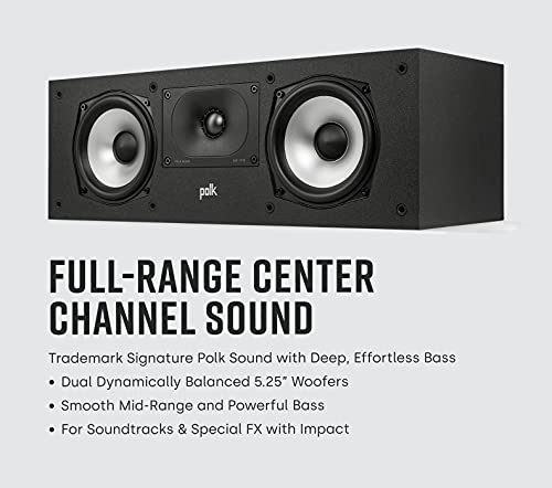 Polk Audio Monitor XT30 Compact Center Channel Speaker (Midnight Black) - style: Compact Center Channel Speaker (XT30)