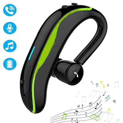 Wireless Earpiece Wireless Headphone Handsfree Call Headset Noise Cancelling Earbud Long Talk Time Earphone Compatible with Smart Cell Phones Car Driver Trucker Business Office Men Women (Green) - color: Green