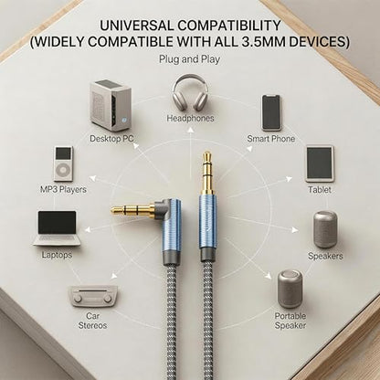 AUX 코드 45.4cm(1.5피트), 3.5mm 스테레오 오디오 케이블 90도 3.5mm 수-수 스테레오 Aux 케이블 직각 TRS 케이블 자동차, 헤드폰, 태블릿, 스피커와 호환 - size: 1.5피트