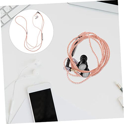 Multifunctional DIY Headset Cable with Microphone Soft Durable Replacement Wire for Gaming and Audio Compatible with Mmcx Earphones and Headsets