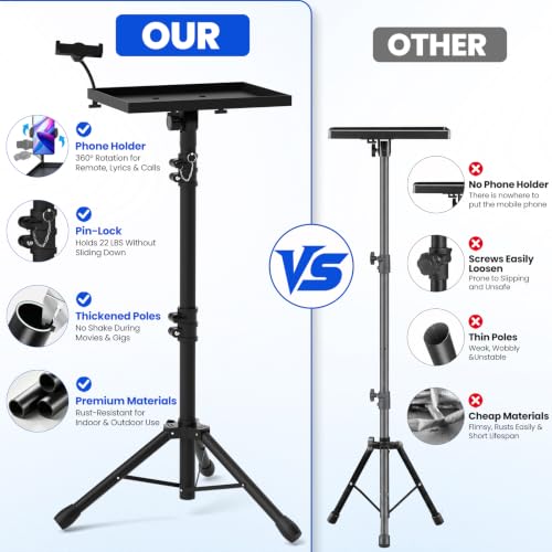 Projector Stand Tripod Laptop Stands Height Adjustable - size: A：23"-46"