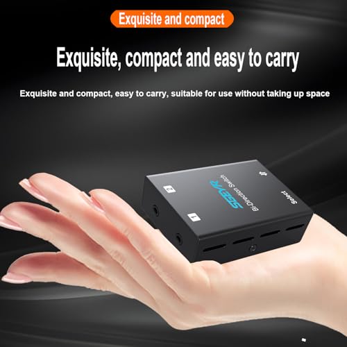 SGEYR Audio Switcher 3.5mm Bi-Direction Switch 2-in-1 Out/ 1-in-2 Out Audio Stereo Mixer Mini Sound Mixer for PC Versatile Connectivity