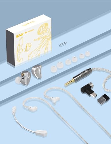 CVJ-Assassin IEM Wired Gaming Earbud,in Ear Monitor Headphone with Boom Mic - color: CVJ-Assassin-Sliver