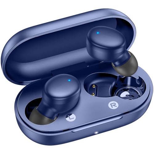kurdene Wireless Earbuds Bluetooth 5.3 Light Weight in Ear Headphones | Premium Sound Bass Ear buds with Charging Case,Touch Control,Built in Mics Headset,Clear Calls for Sports Workout Blue - color: Blue