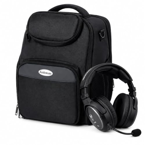 Flight Bags for Pilots, Aviation Headset Pilot Bag with Pockets, Bag Only