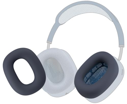 SOULWIT Sweat Proof Silicone Ear Cover for AirPods Max, Comfortable Fit for Gym Exercise, Easy to Clean, No Sound Quality Loss - Navy Blue - color: Navy Blue