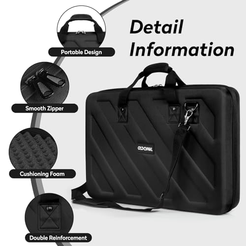 Mixer Travel Case, Carrying Storage Bag Compatible with DJ Controller for DDJ-SR/SR2/REV1/Denon MC4000/Numark NVII/Mixtrack Pro3/Hercules Inpulse 500/NV Platinum (Mixing Board Not Included) - size: M-23 x 14.8 x 3.5"