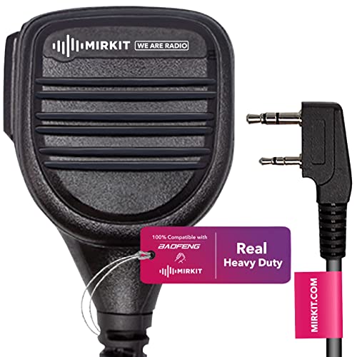 Heavy Duty Speaker Mic Compatible with Baofeng UV-5R, BF-F8HP, UV-82, UV-82HP. Push to Talk Microphone & Lanyard Ham Radio Operator. Shoulder Mic Can be Used as Police Radio - style: Speaker Mic