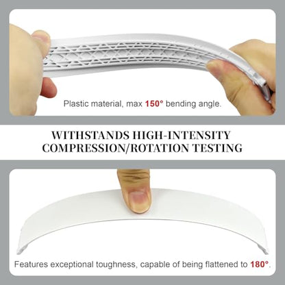 Replacement Studio Pro Headband Top Head Band Repair Parts Accessories Arch Band Compatible with Beats Studio Pro 2023(Model A2924) Headphones (White) - color: White