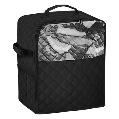 US Stand Mixer Storage Bag Nylon Blender Dust Cover with Removable Slider Cushion Waterproof Blender Storage Bag Lightweight Easy to Use Stand Mixer Dust Cover Suitable for Kitchens(S,black) - size: S