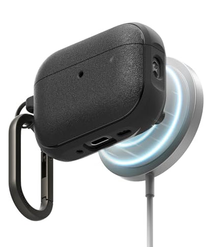 Ringke Onyx Magnetic for AirPods Pro 3 Case [Compatible with MagSafe] Oil & Dirt Resistant Feels Good in The Hand Non-Slip Lightweight Cover with Carabiner - Black - color: Black, size: AirPods Pro 3
