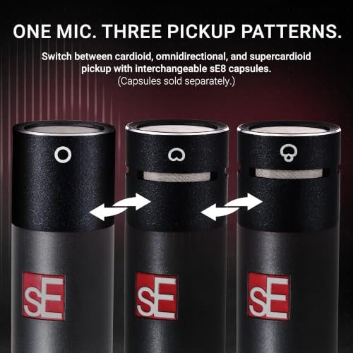 SE ELECTRONICS sE8 Supercardioid Small Diaphragm Condenser Microphone, Pair - color: sE8 Supercardioid (Matched Pair)