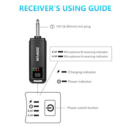 Rechargeable Wireless Microphones Dual, D240, Black - color: Black, style: 2 Mics