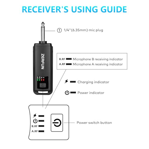 Rechargeable Wireless Microphones Dual, D240, Grey - color: Gray, style: 2 Mics