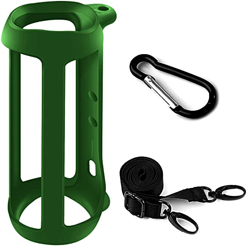 PAIYULE Silicone Case for FLIP 5 Portable Bluetooth Speaker, Green | Gel Soft Skin Cover, Rubber Case, Travel Carry Pouch with Strap (Speaker and Accessories not Included) - color: Green