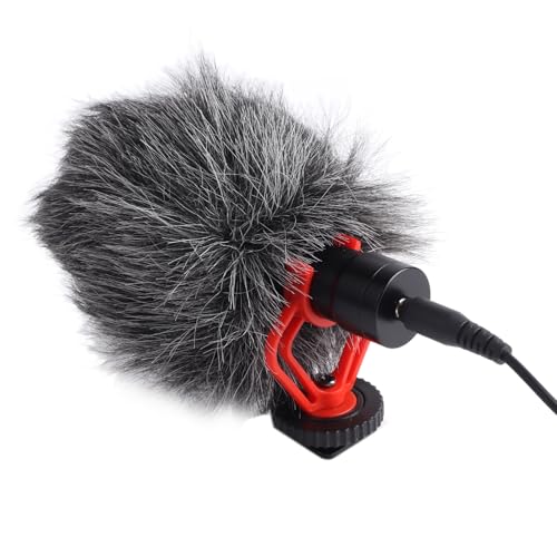 YOUTHINK Directional Microphone,Noise Reduction Portable Video Condenser Mic for Smartphone, Compact SLR Camera Pickup