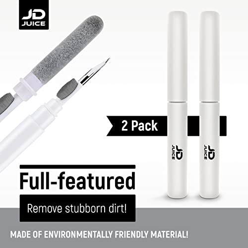 2 Pack - Airpod Cleaning Kit Earbud Cleaning Kit - Phone Cleaning Kit in-Ear Headphones Cleaning Pen Tool, Portable 3-in-1 Laptop Cleaning Kit Electronic Cleaner with a Sponge, Metal Pen Tip