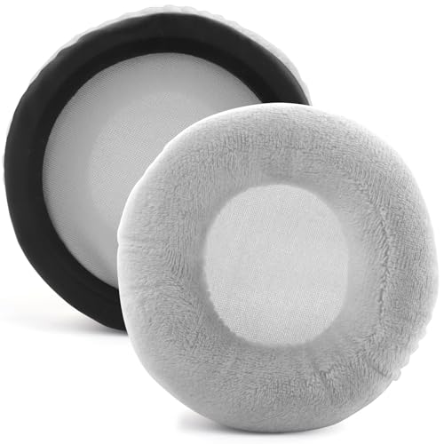 Velour Ear Pads 100 mm Universal Replacement Ear Pads Cushions Suitable Many Large Headphones Round Memory Foam Earpads Compatible with Beyerdynamic, Sennheiser, AKG, ATH, Sony & More (Gray) - color: Gray