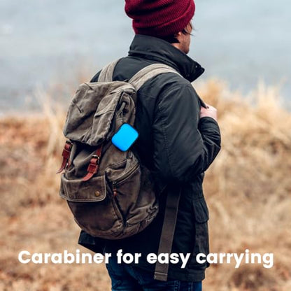 Earphone case, RISETECH Earbud Carrying Case Holder Hard EVA Headphone Small Zipper Pouch Compatible with Beats Fit Pro, TOZO A1, Bose Soundsport, EarPods, AirPods, Sony Wired Earbuds with Clip -Blue - color: Blue
