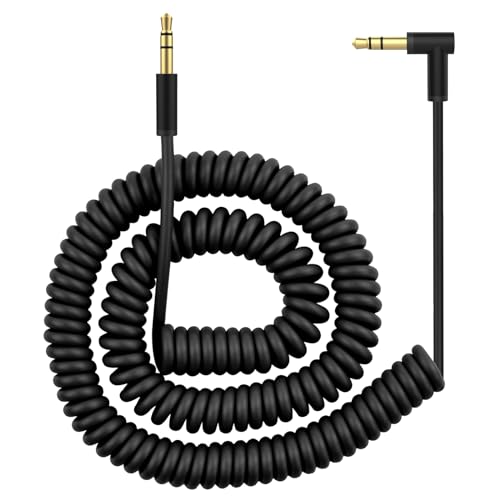 Replacement Audio Cable for Beats Solo 4, Solo 3, Solo 2, Studio 3, 2 Studio Pro, Detox Wireless Mixr Executive Pill Headphones, 3.5mm Coiled Extension Wire Compatible With iPhone PS5 Xbox One