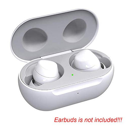 Wireless Charging Case Compatible with Galaxy Buds Plus, Replacement Charger Dock Cradle Case Cover for Samsung Galaxy Buds+ Plus (White)