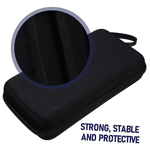 Kisangel Portable Dual Microphone Storage Bag with Padded Dividers and Receiver Compartment Compact Hard Case for Travel and Organized Mic Protection