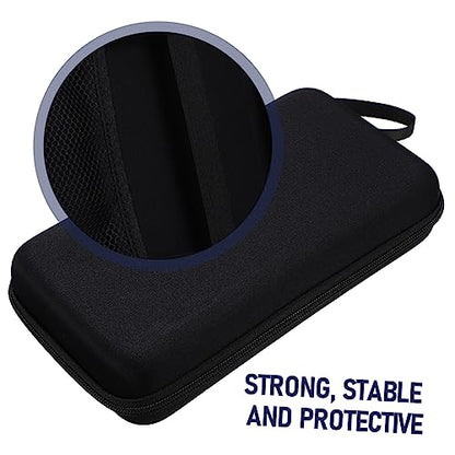 Kisangel Portable Dual Microphone Storage Bag with Padded Dividers and Receiver Compartment Compact Hard Case for Travel and Organized Mic Protection