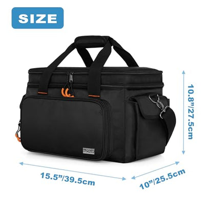 Carry Bag Compatible with Behringer X-AIR Series Mixers XR12, XR16, XR18 | Mixer Double Layer DJ Gig Bag, with Multiple Pockets for Accessories, Audio Case with Shoulder Strap, Padded, Black
