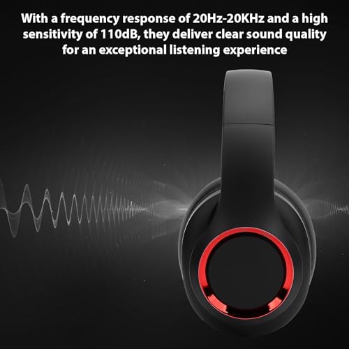 Over Ear Headphones, Foldable and Portable, with Memory Foam earcups, 3.5mm Headphone Jack, and deep bass,Suitable for Mobile Phones, Computers