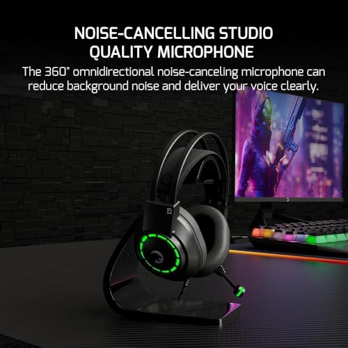 GAMEPOWER Voldon X 3.5mm Jack Gaming Headset - Wired Headphones with 50MM Drivers, Comfort Design, Noise Cancelling Mic, PS4, PS5, for Xbox, Black - color: VOLDONX