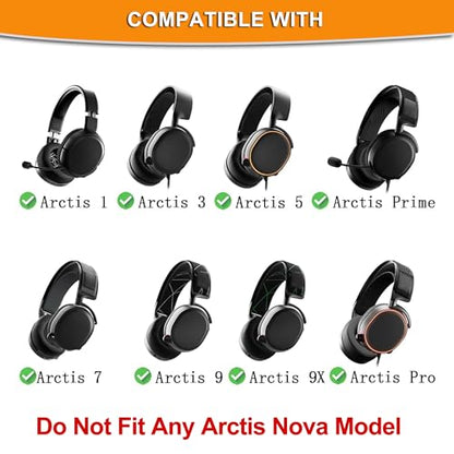 Defean Earpads for SteelSeries Arctis 7/9 (Not Fit Nova)-Blue Line - color: Black_blue