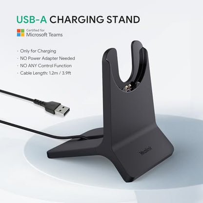 Yealink BHC70 Charging Stand for BH70 Bluetooth Headset & WH64 Hybrid Headphone, ≤90min Fast Charging, NO Power Adapter Needed, NO Headset Control Function, 1.2m USB-A Cable (ONLY Charging Stand)