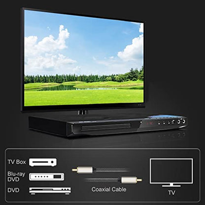 Subwoofer Cable Digital Coaxial Cable 1 to 1 Video Cable for Home Theater Sound - color: 1.5m