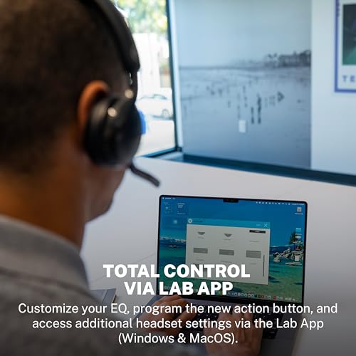 JLab, Go Work Gen 3, Wireless Headset, Boom Microphone, Noise Cancelling Mic, USB-C Dongle, Bluetooth Multipoint, Black | 70+ H, PC Headset or USB C Dongle, Noise Cancelling Microphone, Multipoint, On Ear Wireless Office Computer