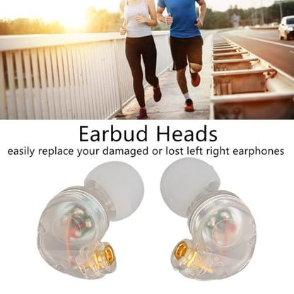 2 Pcs MMCX Interface Replacement Earbud Heads Detachable HiFi Earphone Head with Comfortable Fit for SE215 SE315 SE535(Transparent) - color: Transparent