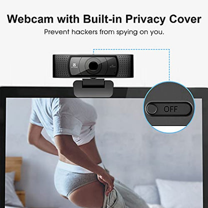 HD Webcam 1080P with Microphone & Cover Slide, 928A Pro USB Computer Web Camera Video Cam for Streaming Gaming Conferencing Mac Windows PC Laptop Desktop - style: modern