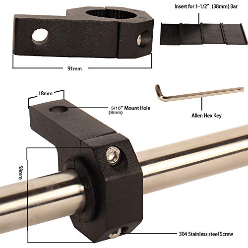 Light Bar Clamp Mount Bracket 1.5inch 38mm Bar Cage for ATV UTV Motorcycle Bumper (2pcs-1.5" Clamp) - size: 1.5"