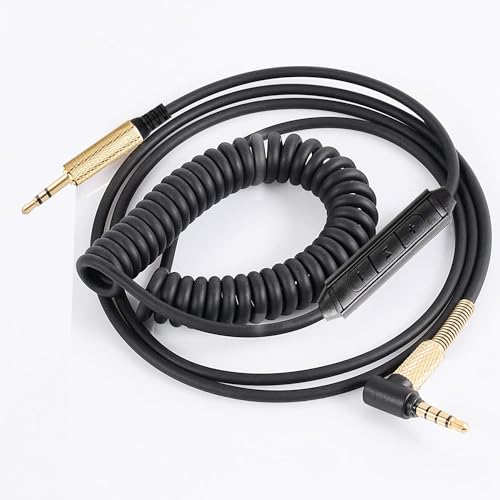 FAAEAL QC45 Coiled Audio Cable Replacement for Bose QC35 QC25 NC700 JBL E45BT E55BT E65BTNC 750NC Headphones, 2.5mm to 3.5mm(1/8”) in-line Mic Control Extension Aux Cord 8ft - size: 4.2ft-8ft(new style mic)