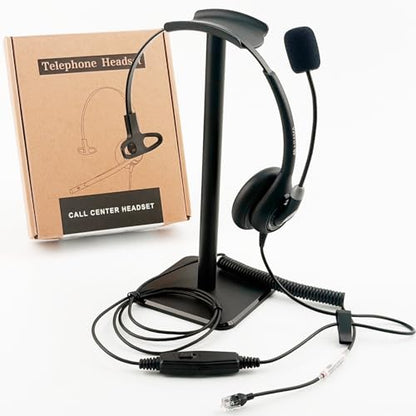 Arama Telephone Headset for Cisco Office Phones, Wired RJ9 Headset, 600C